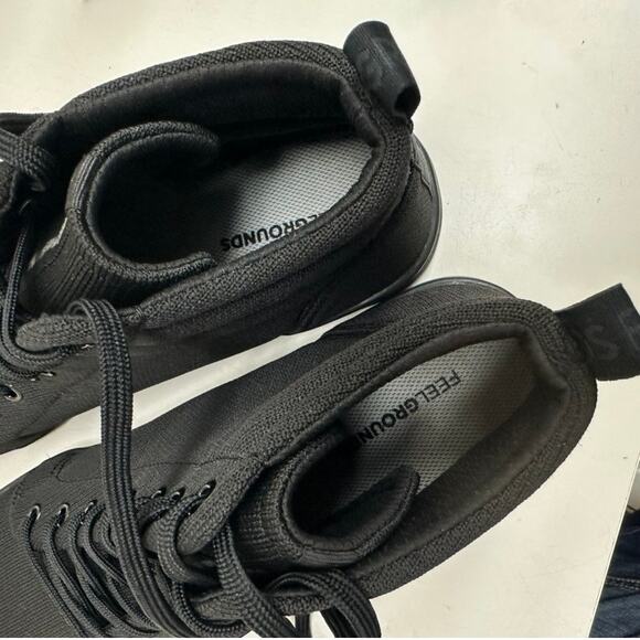NWOT Feelgrounds Highrise Knit Barefoot Minimalist Sneaker Triple Black US 13 - Picture 7 of 9